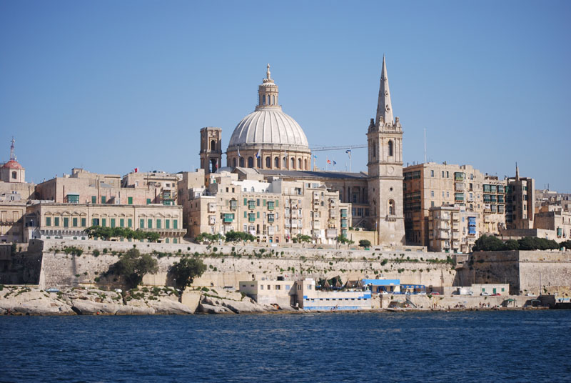 Valetta vom Hafen aus